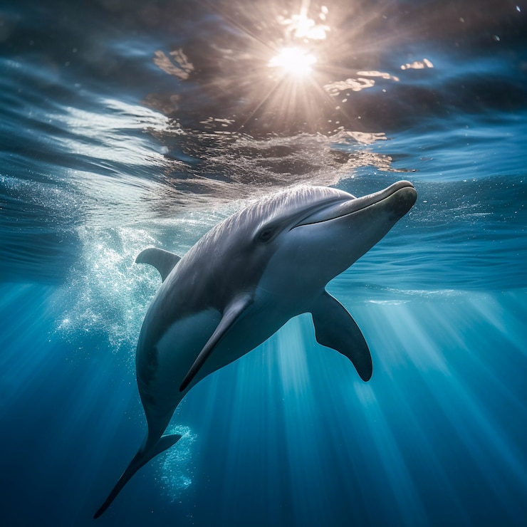 Bezpłatny plik Zdjęcie piękny delfin egzotyczne tło