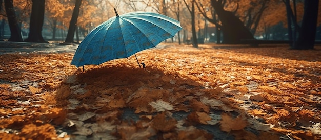Piękny Jesienny Krajobraz Tła Ai Wygenerowany Obraz
