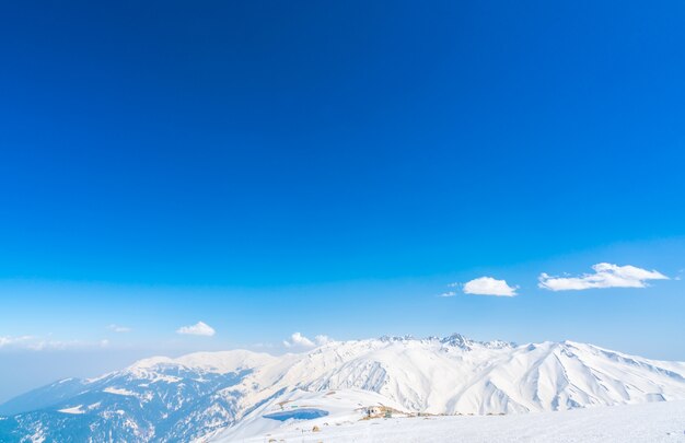 Piękny krajobraz pokryte śniegiem krajobraz Kaszmir stan, Indie.