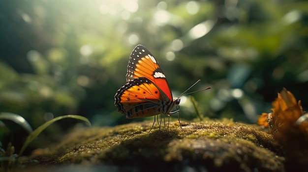 Piękny motyl w naturze