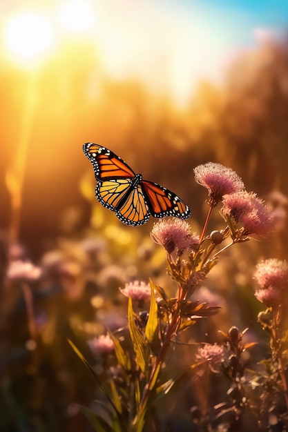 Piękny motyl w naturze