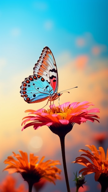Bezpłatne zdjęcie piękny motyl w naturze