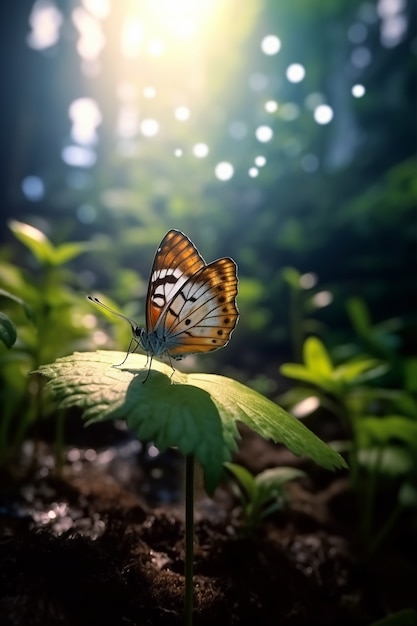 Bezpłatne zdjęcie piękny motyl w naturze