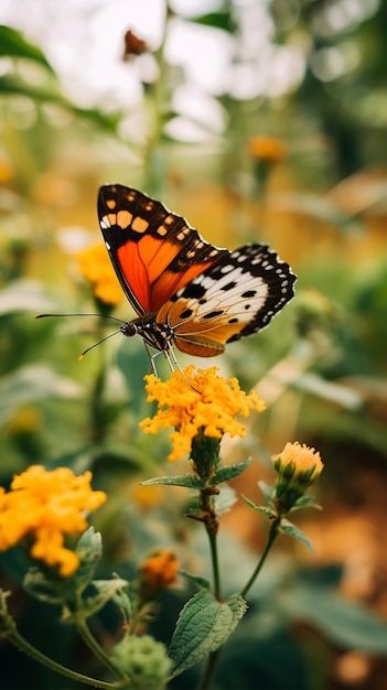 Piękny motyl w naturze