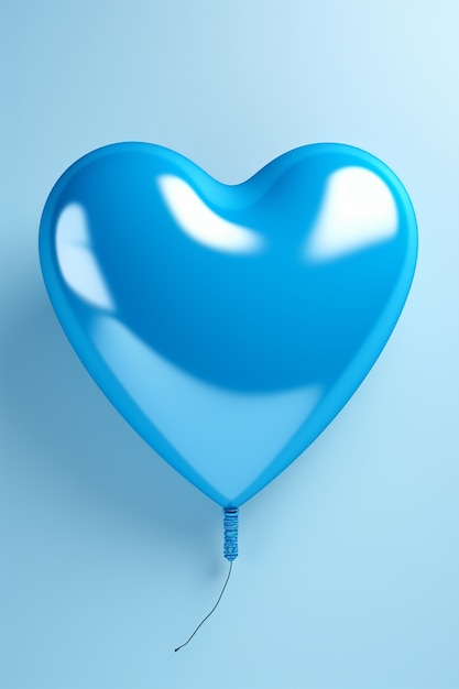 Bezpłatne zdjęcie piękny niebieski kształt serca