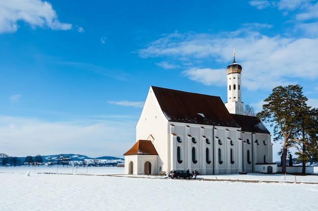 Piękny St. Koloman Schwangau w Bawarii, Niemcy