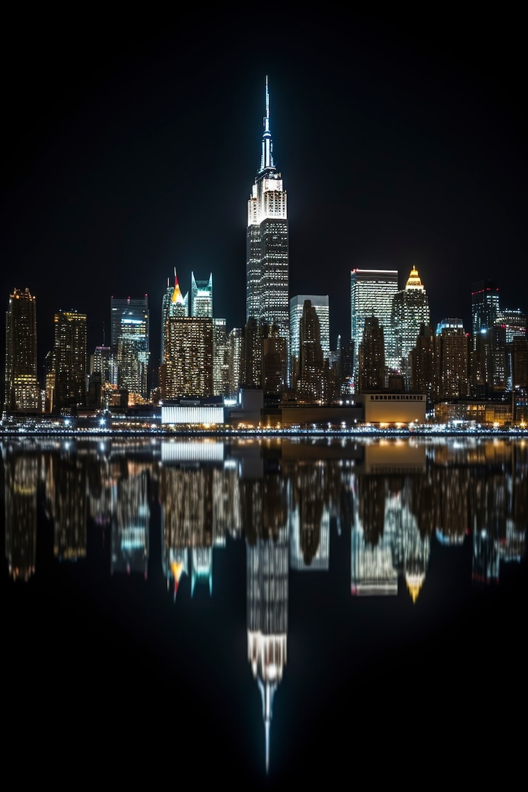 Bezpłatny plik Zdjęcie piękny widok na nowy jork z empire state building