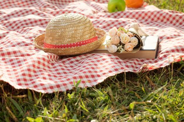 Piknik na świeżym powietrzu w lecie słoneczny dzień