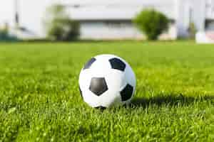 Bezpłatne zdjęcie piłka nożna w trawie