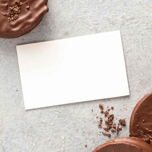 Płaski układ ciasteczek alfajores z miejscem na kopię