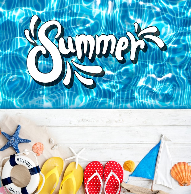 Plaża powołanie Ciesz się wakacjami Summer Concept