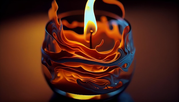 Bezpłatne zdjęcie płomienie zapalają świecący symbol romansu generowany przez sztuczną inteligencję