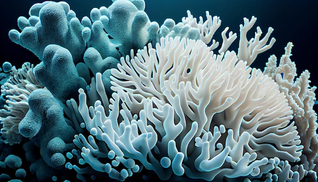 Bezpłatne zdjęcie podwodna rafa koralowa pełna barwnej sztucznej inteligencji