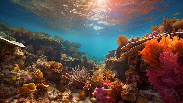Bezpłatne zdjęcie podwodny krajobraz