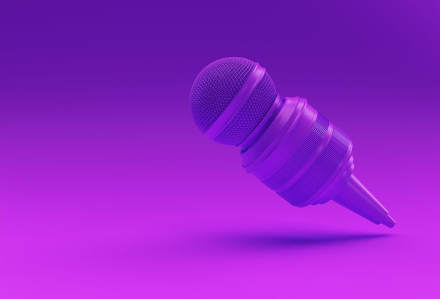 Pojęcie Dziennikarstwa. Wiadomości Na żywo Mic Z Kamerą 3d Renderind Background