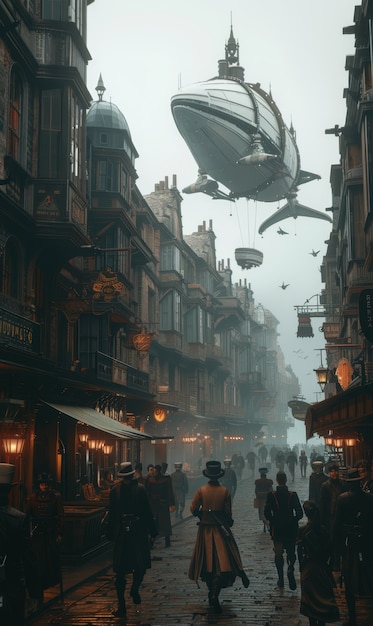 Pół wieloryb, pół robot w stylu fantasy.