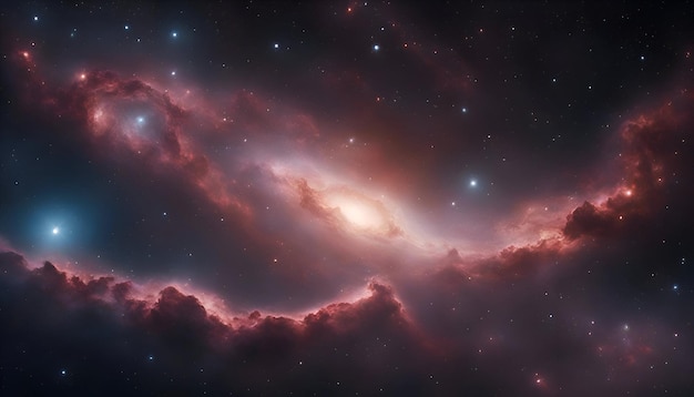 Bezpłatne zdjęcie pole gwiezdne i mgławica w głębokiej przestrzeni wiele lat świetlnych od ziemi