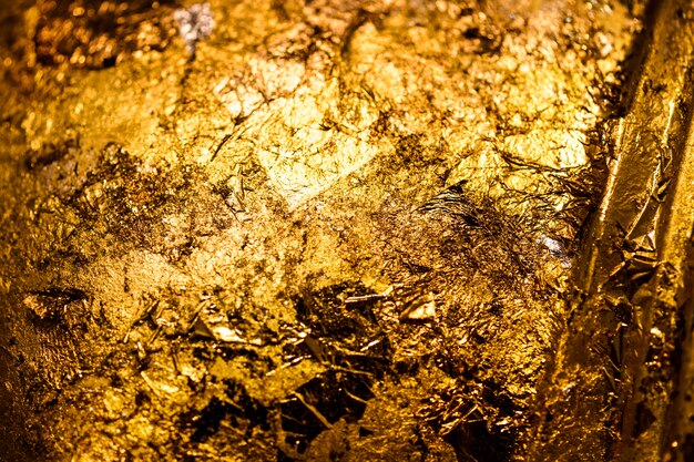 Pomarszczony złoty teksturowanej tło