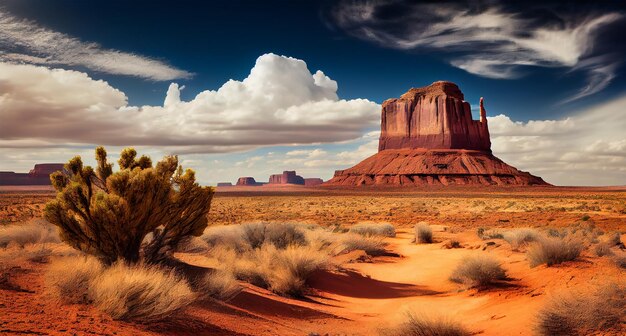 Pomniki przyrody Piaskowcowe skały w generatywnej sztucznej inteligencji Monument Valley