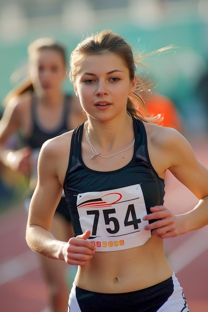 Bezpłatne zdjęcie portrait of female athlete competing in the olympic games