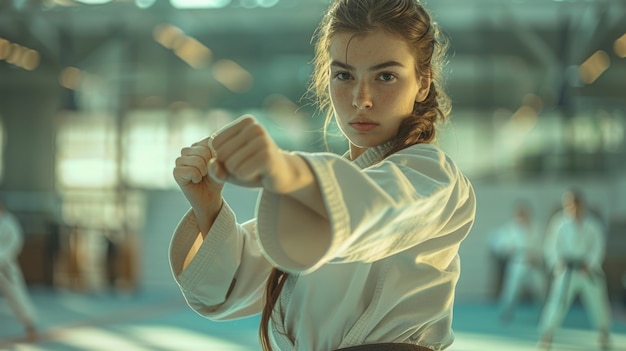 Bezpłatne zdjęcie portrait of woman competing in the olympic games championship