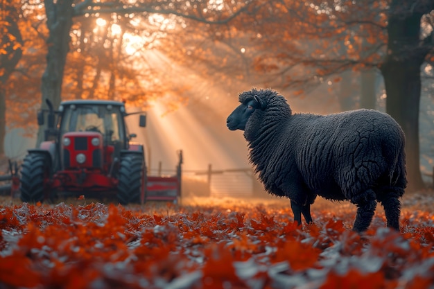 Bezpłatne zdjęcie portret czarnej owcy