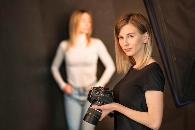 Portret fotografa fotografii sztuki pojęcie