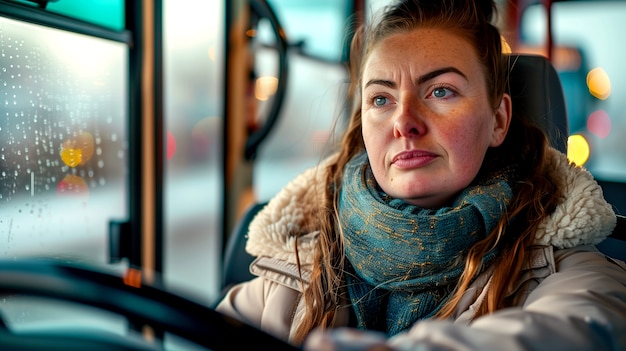 Bezpłatne zdjęcie portret kierowcy autobusu