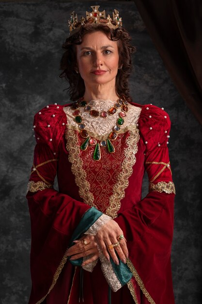 Portret królowej z królewską koroną
