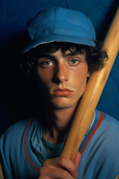 Portret męskiego gracza w baseball