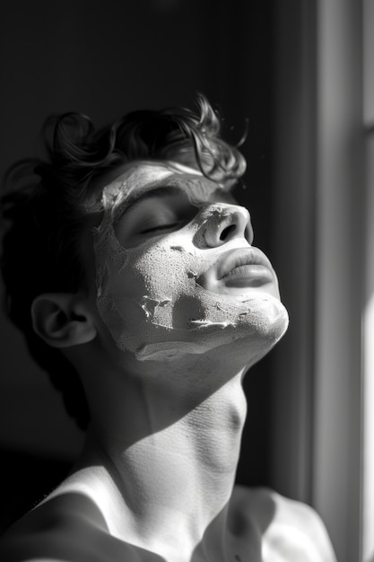 Portret męskiej rutyny pielęgnacji skóry