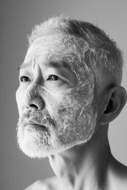 Portret męskiej rutyny pielęgnacji skóry