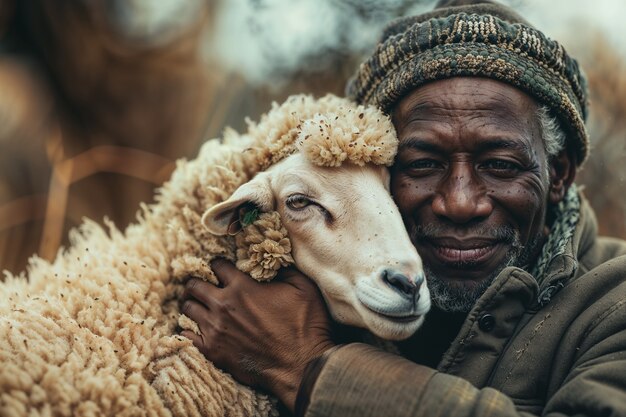 Portret osób odpowiedzialnych za farmę owiec