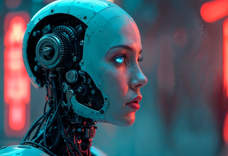 Bezpłatny plik Zdjęcie portret robota scifi