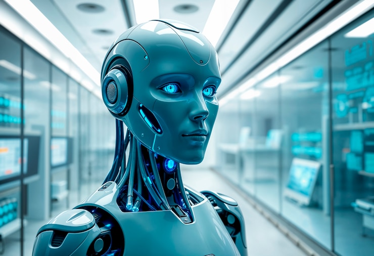 Bezpłatny plik Zdjęcie portret robota scifi
