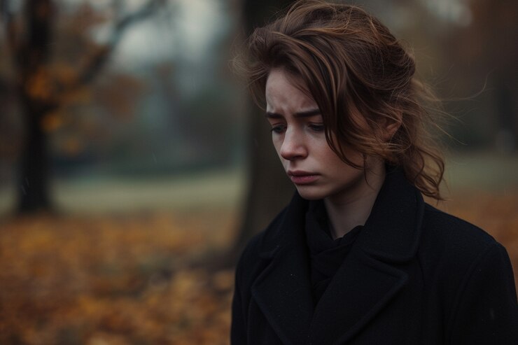 Bezpłatny plik Zdjęcie portret samotnej, smutnej kobiety