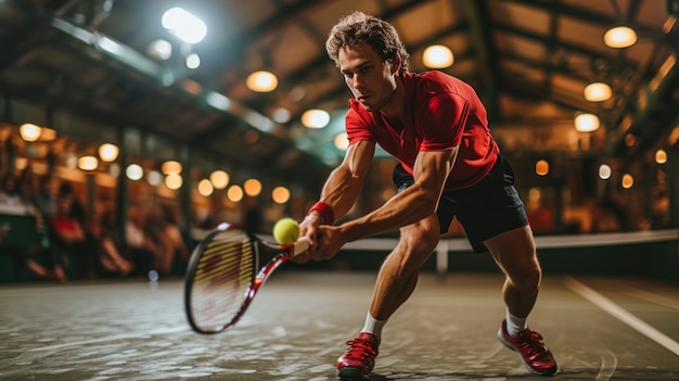 Portret sportowego tenisisty