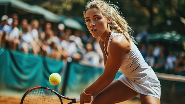 Bezpłatne zdjęcie portret sportowej tenisistki