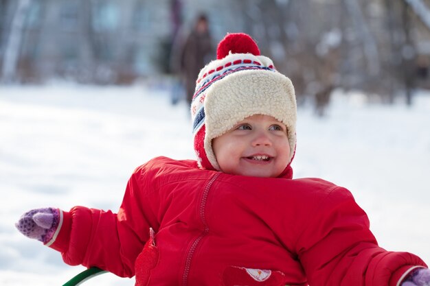 Portret szczęśliwy za toddler