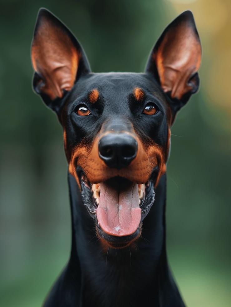 Bezpłatny plik Zdjęcie portret uroczego psa dobermana