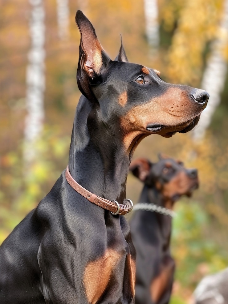 Bezpłatny plik Zdjęcie portret uroczego psa dobermana
