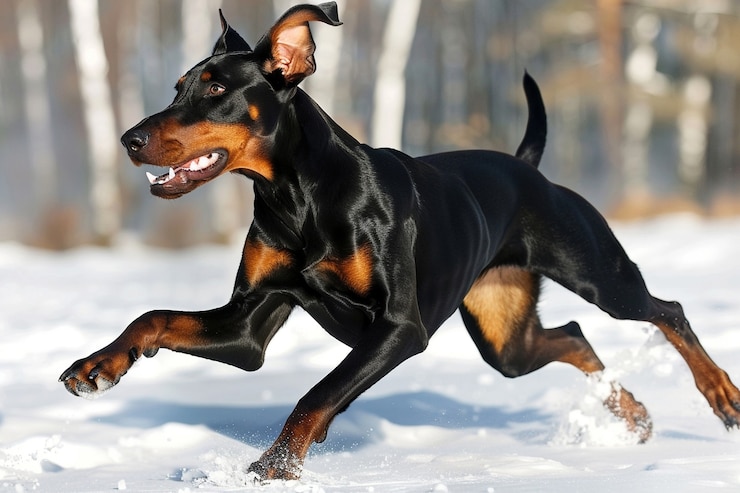Bezpłatny plik Zdjęcie portret uroczego psa dobermana