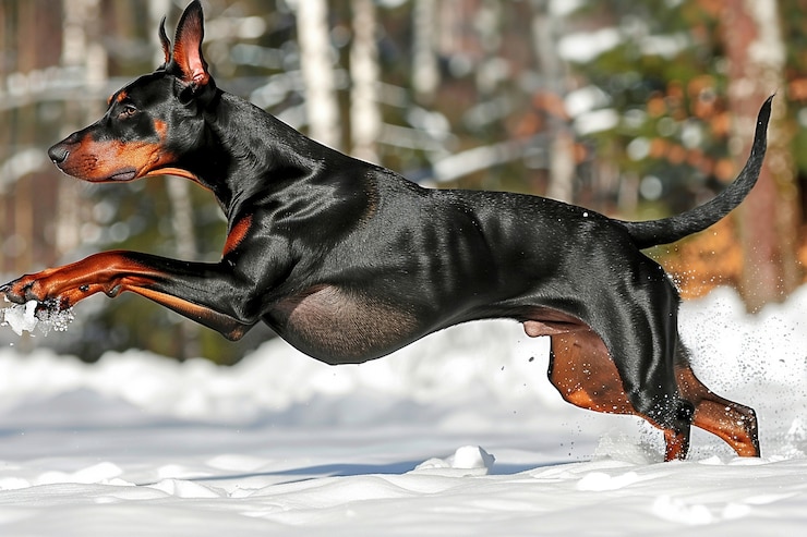 Bezpłatny plik Zdjęcie portret uroczego psa dobermana