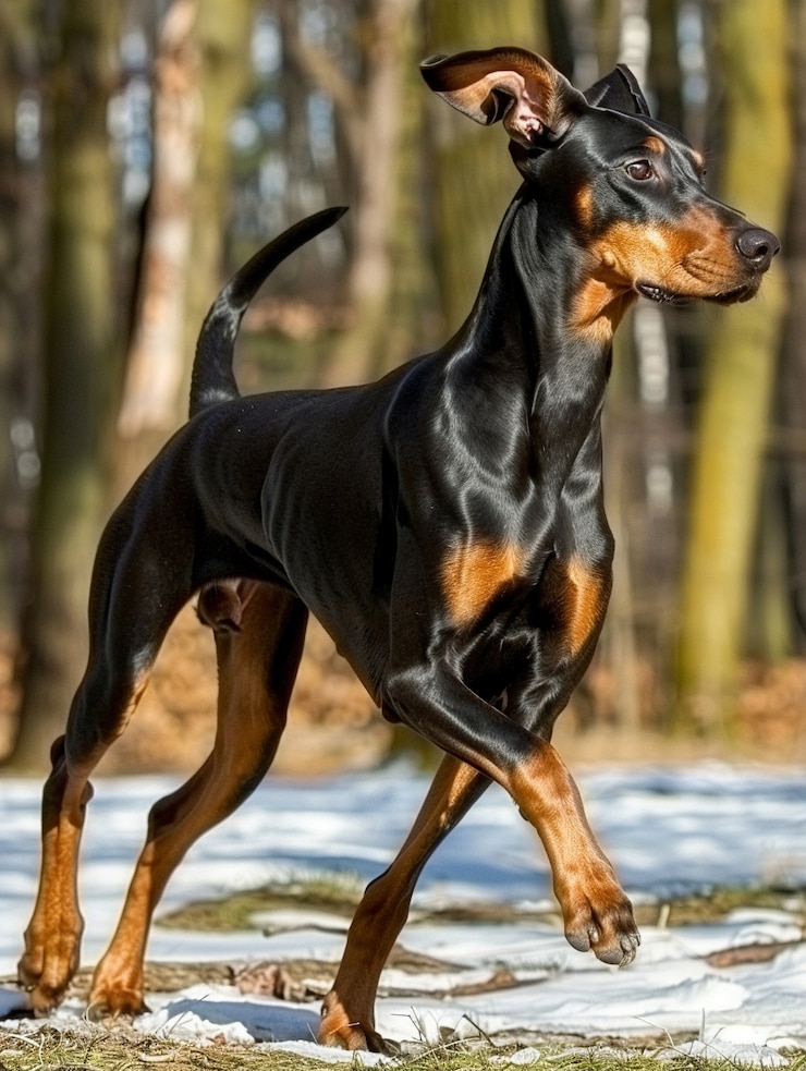 Bezpłatny plik Zdjęcie portret uroczego psa dobermana