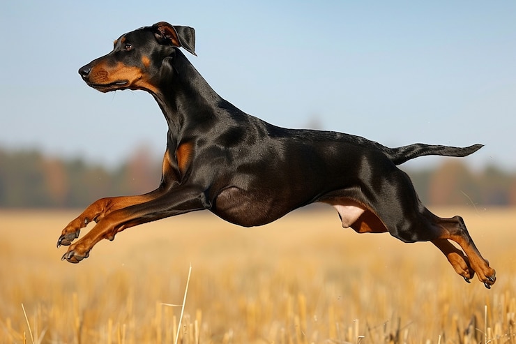 Bezpłatny plik Zdjęcie portret uroczego psa dobermana