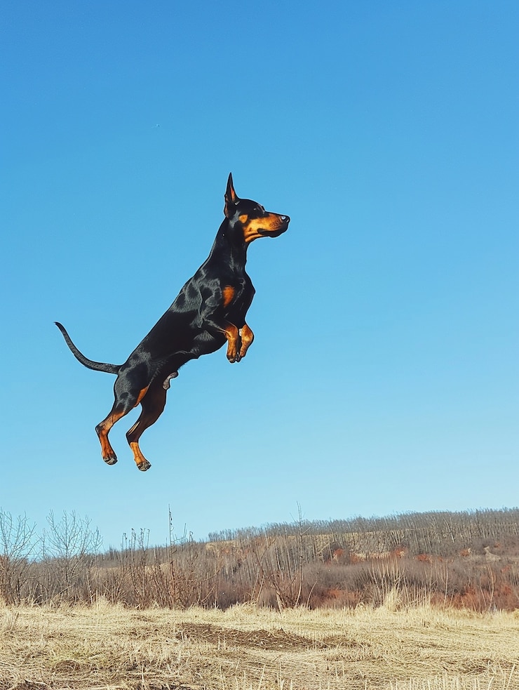 Bezpłatny plik Zdjęcie portret uroczego psa dobermana