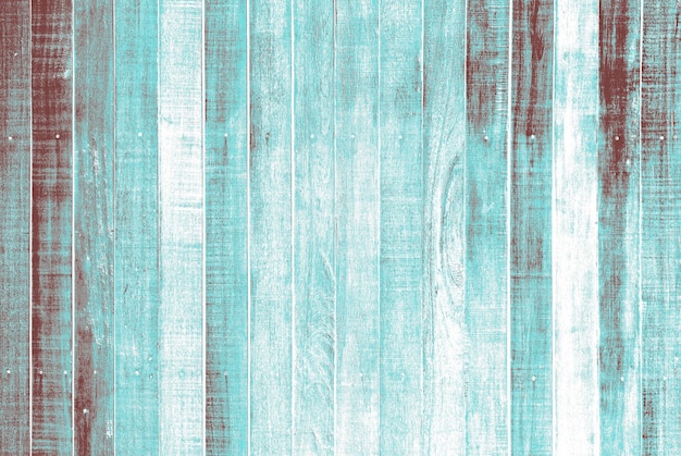 Porysowana turkusowa drewniana podłoga teksturowana w tle
