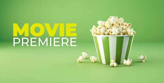 Premiera filmu 3D, kubek popcornu.
