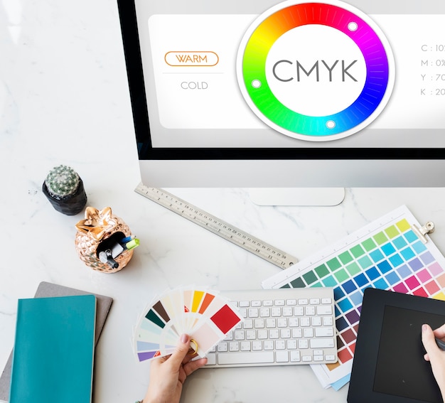 Próbka kolorów CMYK Design Spectrum Sample Concept