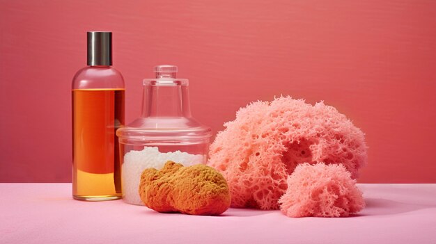Produkt kosmetyczny do pielęgnacji i urodzenia w odcieniach różowych